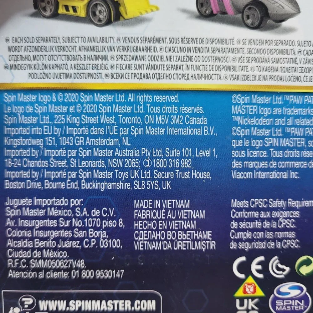Spin Master Paw Patrol The Movie Rubble True Metal‎ Diecast Vehicle Nickelodeon